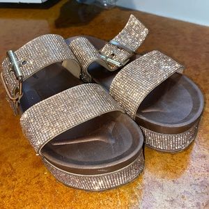 Rose Gold Platform Sandals